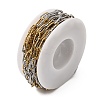 Two Tone 304 Stainless Steel Textured Paperclip Chains CHS-P029-01A-3