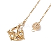 Stainless Steel Braided Chain Macrame Pouch Empty Stone Holder Dowsing Pendulums PALLOY-JF02737-6