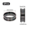 SUNNYCLUE 5Pcs 201 Stainless Steel Grooved Finger Ring Settings FIND-SC0003-16EB-2