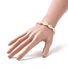 Natural Shell & Synthetic Turquoise Braided Bead Bracelet for Women BJEW-JB09245-02-4