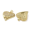 Brass Micro Pave Clear Cubic Zirconia Pendants KK-H466-08G-01-2