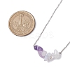 Gradient Color Gemstone Chip Pendant Necklaces NJEW-JN05073-3