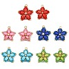 Handmade Glass Seed Beaded & Synthetic Dyed Imperial Jasper Beads Pendants PALLOY-MZ00752-1