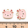 Light Gold Plated Alloy Enamel Pendants ENAM-T009-84C-RS-3