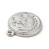 Tarnish Resistant 304 Stainless Steel Pendants Rhinestone Settings STAS-H172-03P-3