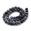 Natural Snowflake Obsidian Beads Strands X-G-S259-20-6mm-2