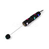 Heart Resin & Polymer Clay Pave Rhinestone Ball-Point Pen AJEW-T013-03F-2