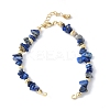 Natural Lapis Lazuli Chip Beaded Bracelet Making KK-F892-19G-1