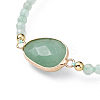 Adjustable Natural Green Aventurine Braided Bead Bracelets BJEW-JB04559-03-2