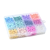 720Pcs 12 Colors Drawbench & Crackle Style Glass Beads Strands DGLA-FS0001-02-2