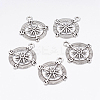 Tibetan Style Alloy Compass Pendants LS-TIBEP-S272-AS-FF-1