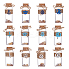 12Pcs Natural Sea Shell Conch Bead in Transparent Glass Bottle Display Decorations AJEW-AB00165-1