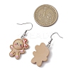 Resin Pendants & 304 Stainless Steel Dangle Earrings for Women EJEW-JE06234-02-3