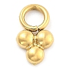 Ion Plating(IP) 304 Stainless Steel Charms STAS-P379-04D-G-1