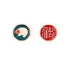 Golden Plated Alloy Enamel Beads ENAM-WH0047-73G-02-1