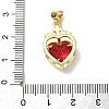 Brass Glass Pendants X-KK-L253-28G-02-3
