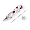 Resin & Polymer Clay Pave Rhinestone Ball-Point Pen AJEW-T013-04C-3