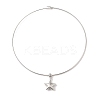 Brass Charm Necklace BJEW-Q350-04A-P-1