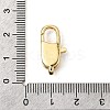 Brass Clear Cubic Zirconia Lobster Claw Clasps KK-Z078-45B-G-3