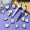 15Pcs 3 Styles Food Grade  Gothic Theme Silicone Focal Beads SIL-CJ0001-88-6