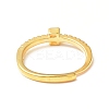 Clear Cubic Zirconia Initial Letter Adjustable Ring RJEW-C052-01G-E-3