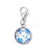 Half Round/Dome Glass Pendant Decorations HJEW-JM03338-4