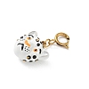 304 Stainless Steel Enamel Pendant Decorations LS-STAS-A131-09H-G-2