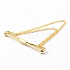 Brass Hanging Chains Collar Pins Tie Clips AJEW-WH0401-65G-2
