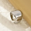 304 Stainless Steel Wide Cuff Rings for Women RJEW-G338-20P-3