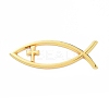 (Defective Closeout Sale: Scratched)Waterproof 3D Jesus Fish with Cross ABS Plastic Self Adhesive Stickers AJEW-XCP0002-04-1