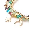 Natural Agate Round Beads Stretch Bracelets BJEW-JB07294-03-2