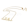 304 Stainless Steel Pendant Necklaces for Women LS-NJEW-C020-01G-2