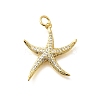 Brass Micro Pave Clear Cubic Zirconia Pendants LS-KK-Q040-01I-G-1