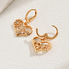 Fashionable Fringed Heart Tassel Brass Hoop Earrings IJ9645-3