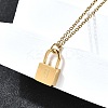 304 Stainless Steel Rolo Chain Pendant Necklaces NJEW-S444-01G-25-4