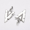 Tibetan Style Alloy Triangle Pendants X-TIBEP-2279-AS-LF-2