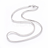 Non-Tarnish 304 Stainless Steel Twisted Chain Curb Chain Necklaces LS-NJEW-L160-004P-2