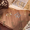 32Pcs 4 Colors Alloy Brooch Findings FIND-SC0014-87-3