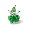 Faceted Glass Pendants PALLOY-MZ00583-09-1