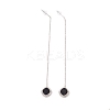 Long Chain with Enamel Rhombus Dangle Stud Earrings EJEW-A067-03P-3
