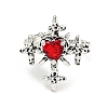 Zinc Alloy Rhinestone Solitaire Ring RJEW-Z048-03AS-02-2