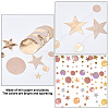 3Pcs 3 Style Paper Glitter Circle Star Garland HJEW-PH0001-50-4