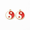 Rack Plating Alloy Enamel Charms ENAM-Q444-011B-RS-1