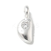 925 Sterling Silver Cubic Zirconia Moon Charms STER-R002-02S-03-1