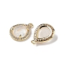 Natural Quartz Crystal Faceted Teardrop Pendants G-U028-02G-05-2