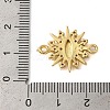 Rack Plating Brass Pave Clear Cubic Zirconia Sun Connector Charms KK-C067-05G-3