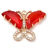 Rack Plating Brass Clear Cubic Zirconia Pendants KK-N255-10G-03-RS-1