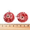 Eyeball Theme Opaque Resin Enamel Pendants RESI-D076-02C-3