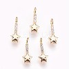 Brass Micro Pave Cubic Zirconia Charms KK-P157-06G-NF-1