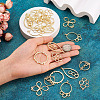 24Pcs 6 Styles Alloy Open Back Bezel Pendants FIND-TA0010-74-6